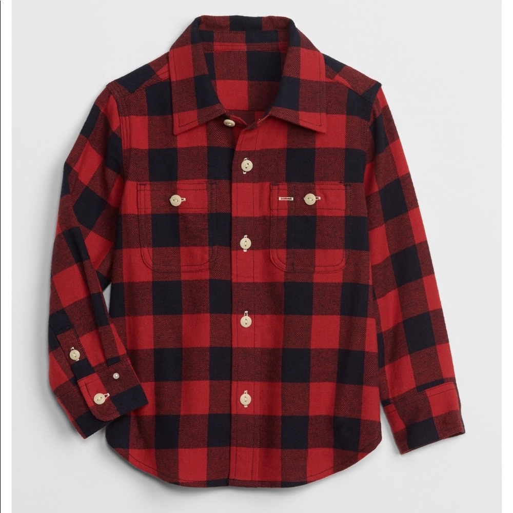 Baby Gap - Plaid/Checked Red Shirt and Pant set